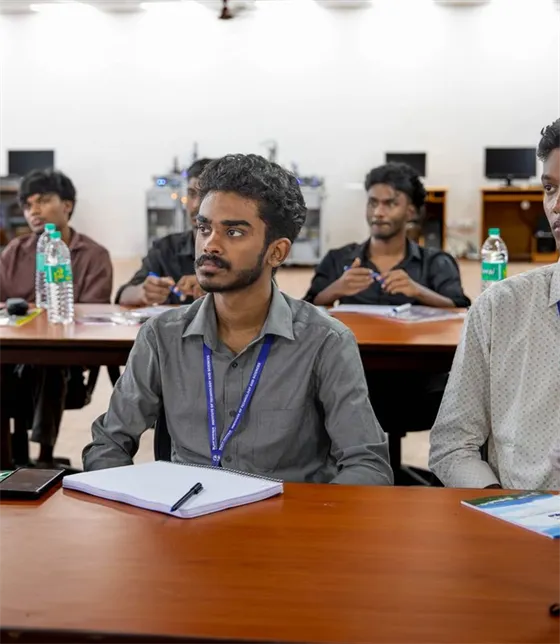 Students attending a training session