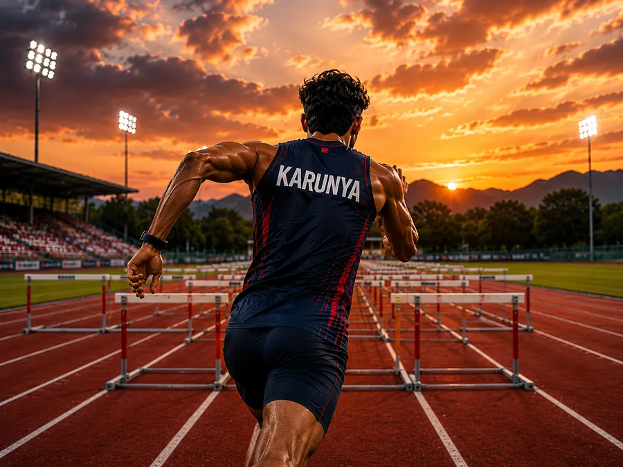 Athletics track at Karunya sports complex