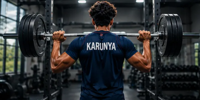Fitness gym at Karunya men's residence