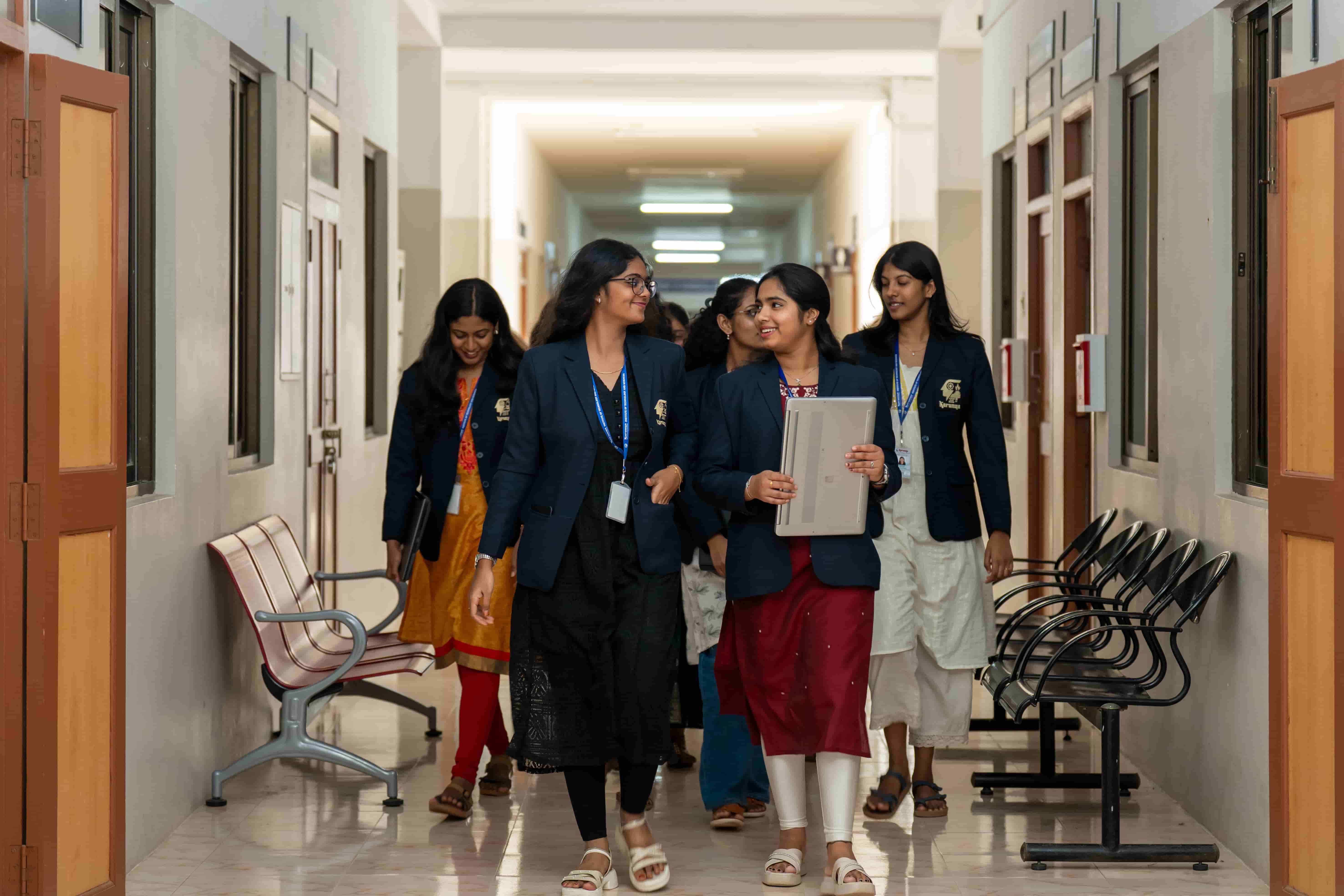 Students walking