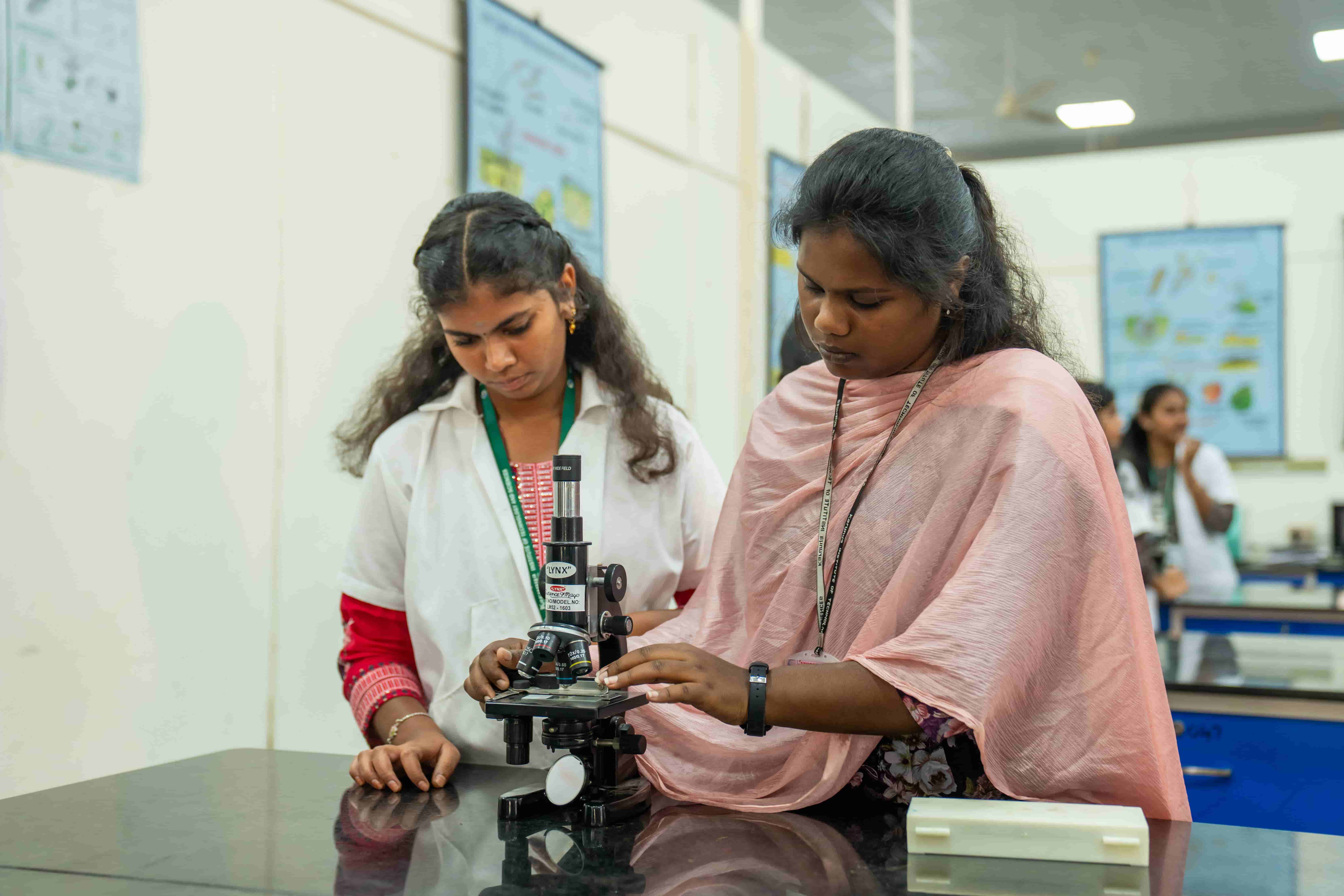 Students engaged in practical agricultural work