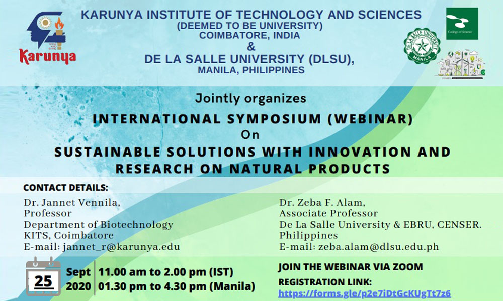 
Sustainable Solutions with Innovation and Research on Natural Products
